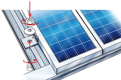 SOLARTIX, diebstahlsichere Verschraubungen ihrer Solar-Elemente