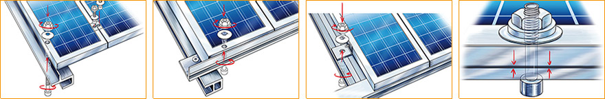 SOLARTIX, diebstahlsichere Verschraubungen ihrer Solar-Elemente